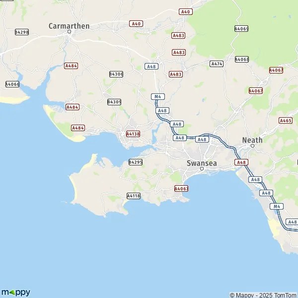 Map Upper Killay map of Upper Killay (SA2 7) and practical information